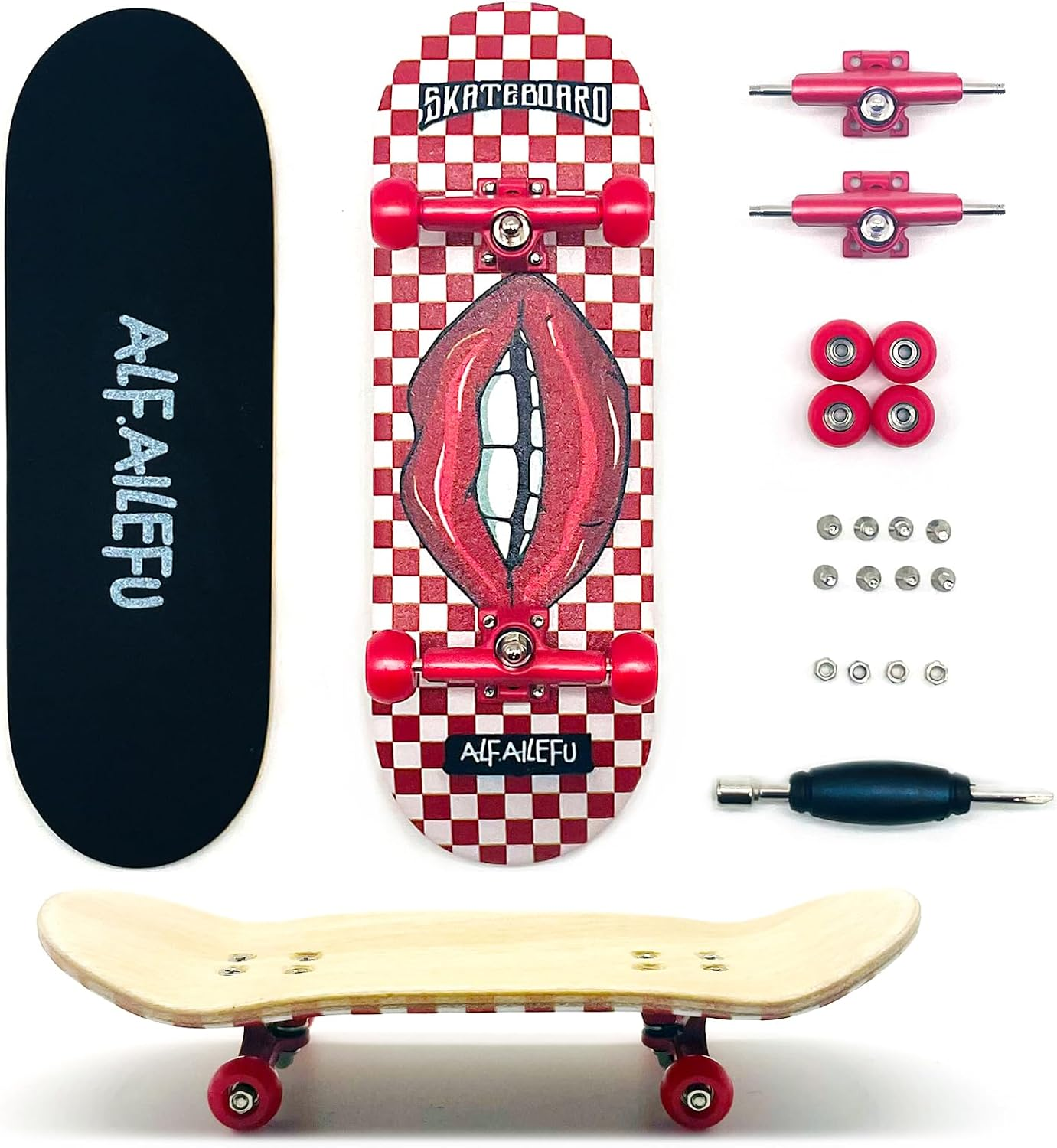 Finger Skateboard Profesional ALFAILEFU 32mm - Imagen 1